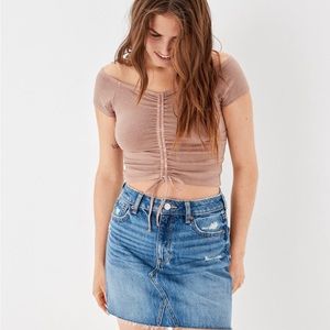 American Eagle A-Line Denim Mini Skirt M